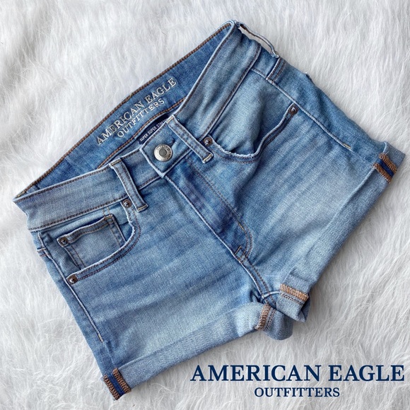 American Eagle Outfitters Pants - AEO Hi-Rise Shortie Super Super Stretch Roll Cuffs